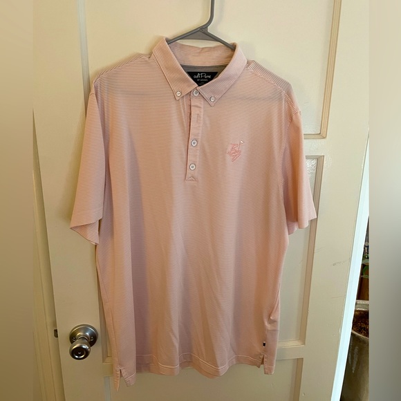 Adidas AdiPure Seersucker Polo - Peach (L) - Picture 1 of 2